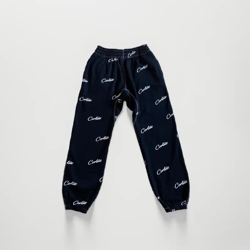 Corteiz Alcatraz Basic Triple Black Pants — Black and White 2 colorway — USFans Spreadsheet photo