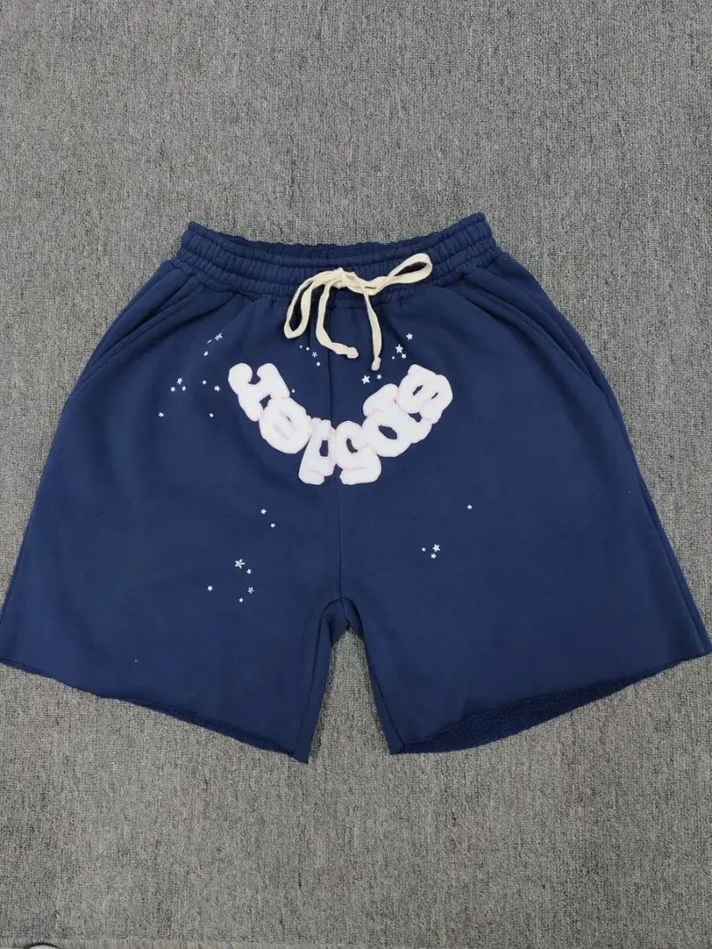 Sp5der Shorts — navy blue colorway — USFans Spreadsheet photo