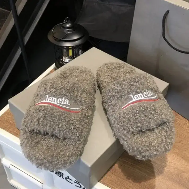 Balenciaga Fur Slides Https — grey colorway — Kakobuy Spreadsheet photo