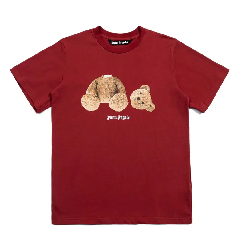 Palm Angels Monogram NY Spray Tee — 667 red colorway — USFans Spreadsheet photo