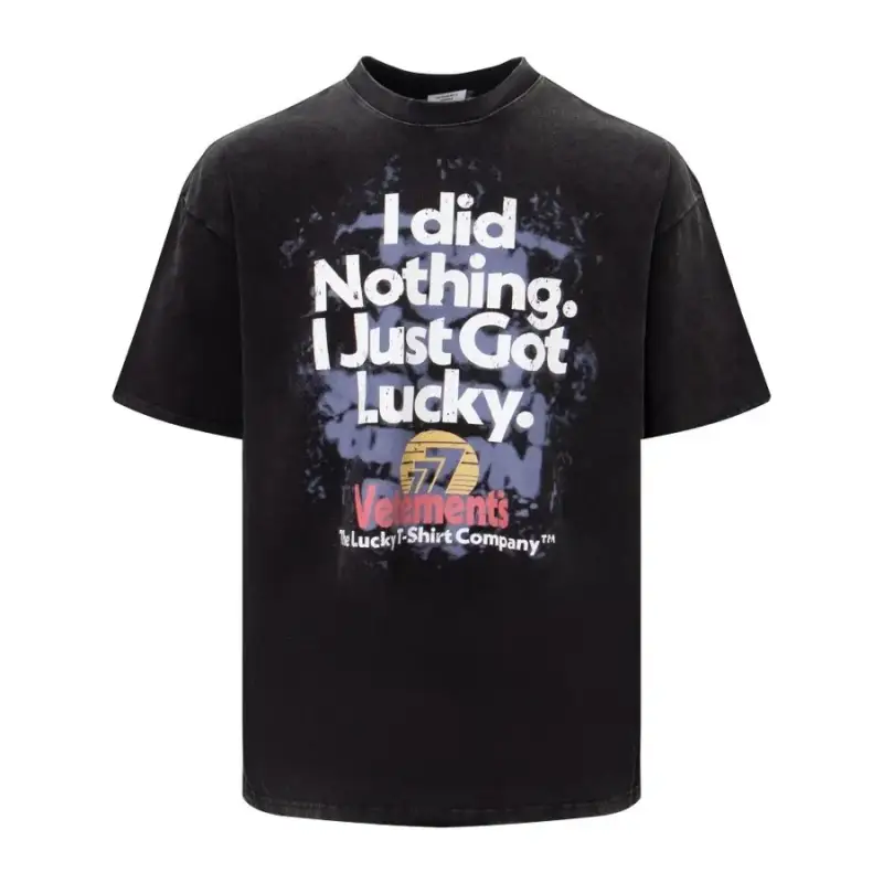 Vetements Hub T-Shirt — V01 wash water black colorway — USFans Spreadsheet photo