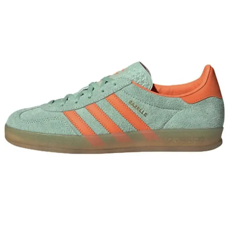 Adidas Originals Gazelle Indoor — Turned mint green orange raw rubber bott colorway — Kakobuy Spreadsheet photo