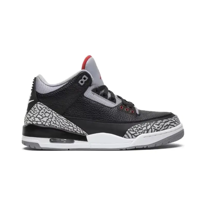 Jordan 3 Black Cat — Black Cement 2018 colorway — USFans Spreadsheet photo