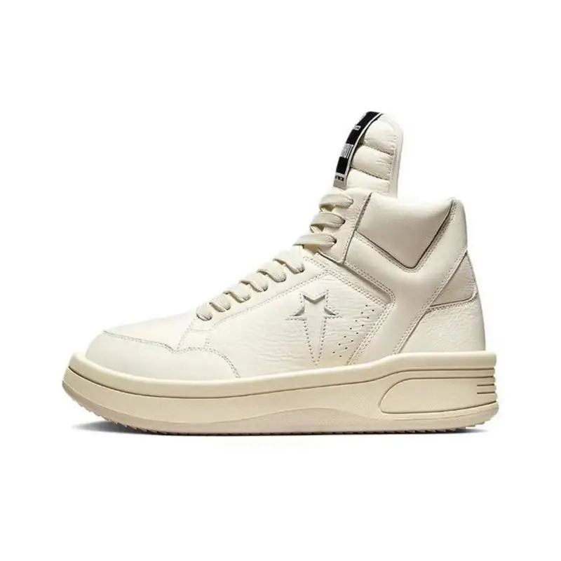 Rick Owens Vans Sneakers Denim — High cut white colorway — USFans Spreadsheet photo