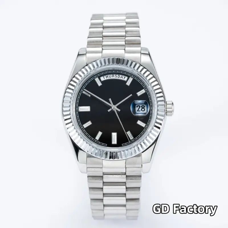 Rolex Datejust 41mm — [Square Drill] Silver Shell, Black Plate, Steel Strip colorway — USFans Spreadsheet photo