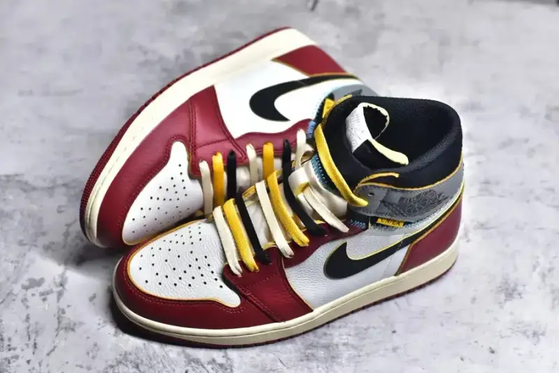 Union x Jordan 1 Retro High NRG — Joint four-color stitching gray white re colorway — USFans Spreadsheet photo