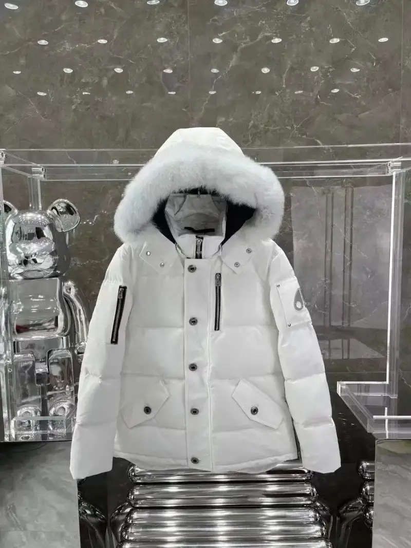 Moose Knuckles Jacket — Rice white-white fur collar colorway — USFans Spreadsheet photo