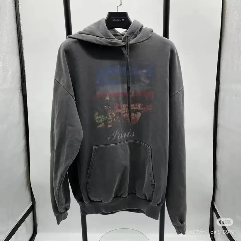 Balenciaga Balenciaga Paris Souvenir Hoodie — ash colorway — USFans Spreadsheet photo