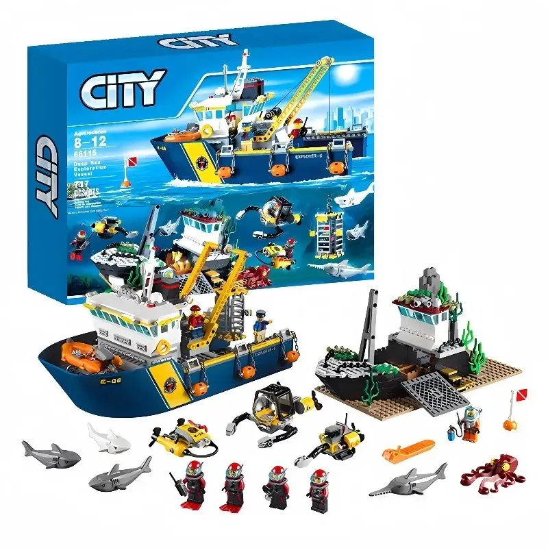 City High-Speed Passenger Train — 66115-Deep Sea Exploration Ship-About 1.5KG colorway — USFans Spreadsheet photo