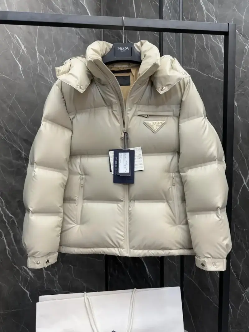 Prada Re-Nylon Down Jacket — White colorway — USFans Spreadsheet photo