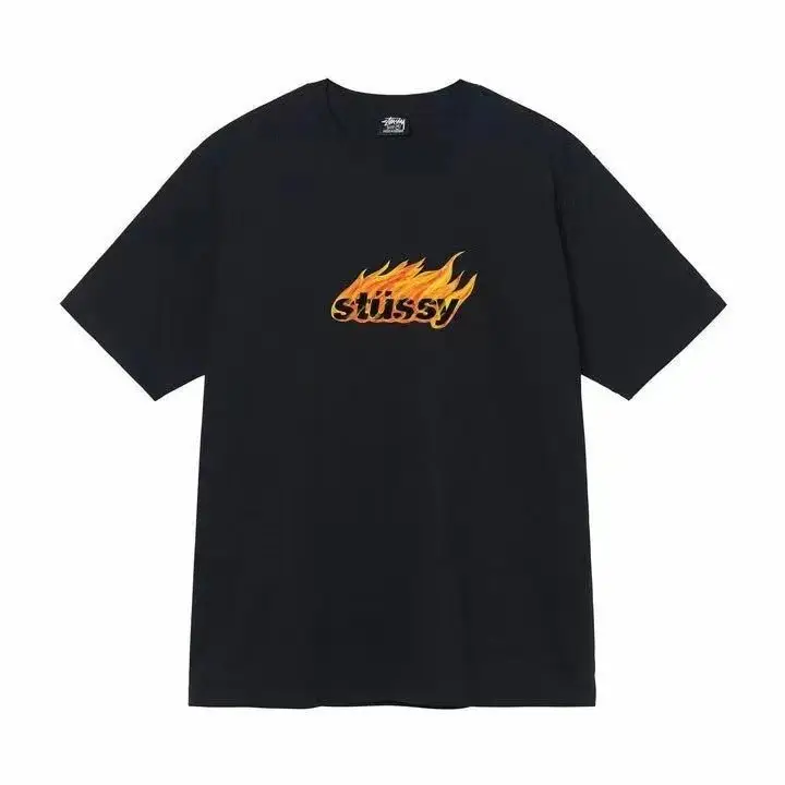 Stussy Tee — Black [Flame]] colorway — Kakobuy Spreadsheet photo