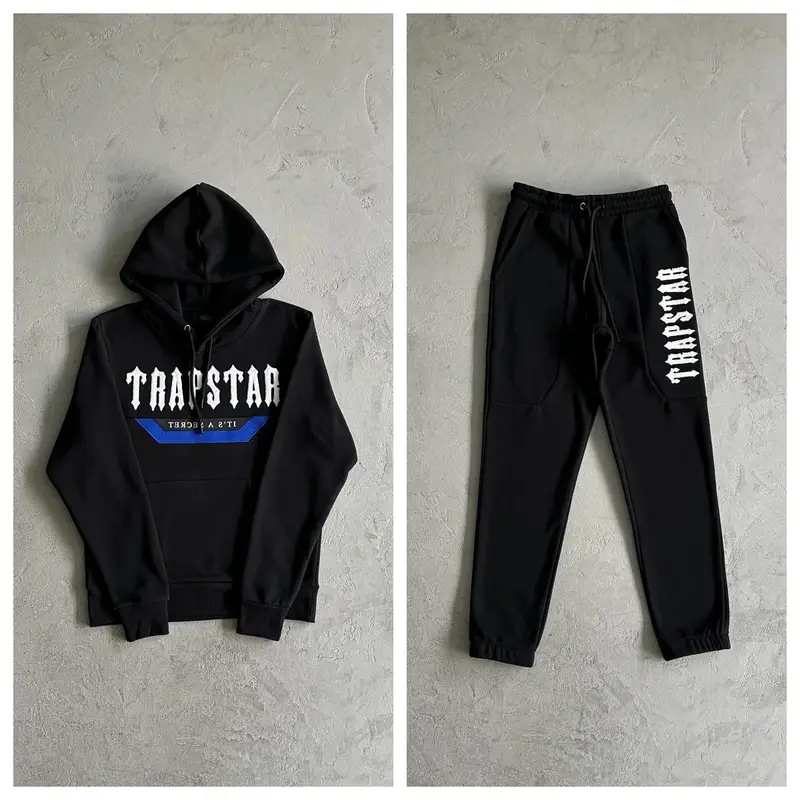 Trapstar Hoodie Set — white with blue background colorway — USFans Spreadsheet photo