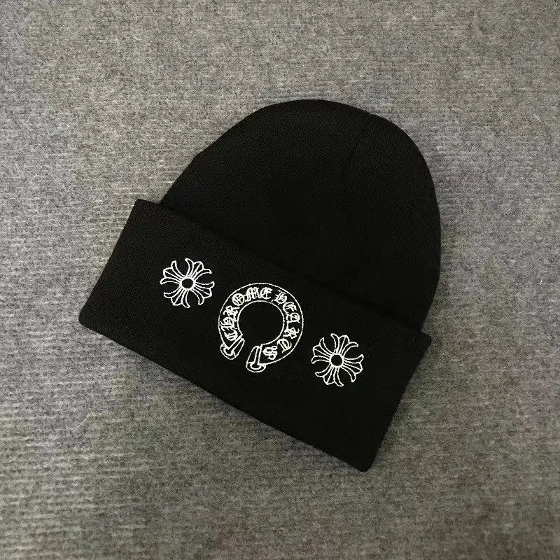 Chrome Hearts Beanie — black three flowers colorway — USFans Spreadsheet photo