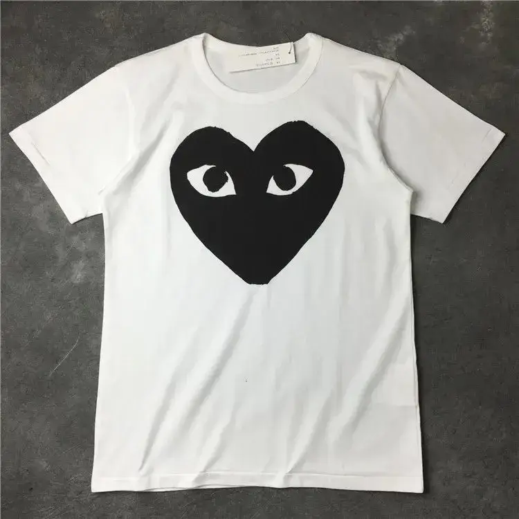 CDG T-Shirts — White Big Black Heart colorway — USFans Spreadsheet photo