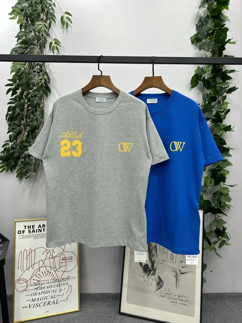 Off-White Scratch T-Shirt — Blue 09 colorway — USFans Spreadsheet photo