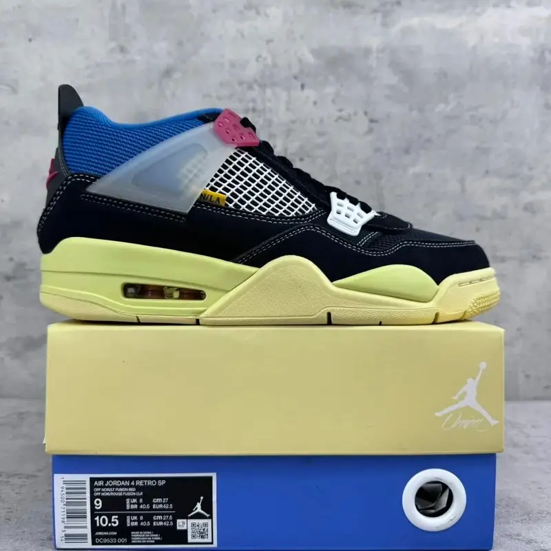 Jordan 4 Manila — UN Black Blue DC9533-001 colorway — USFans Spreadsheet photo