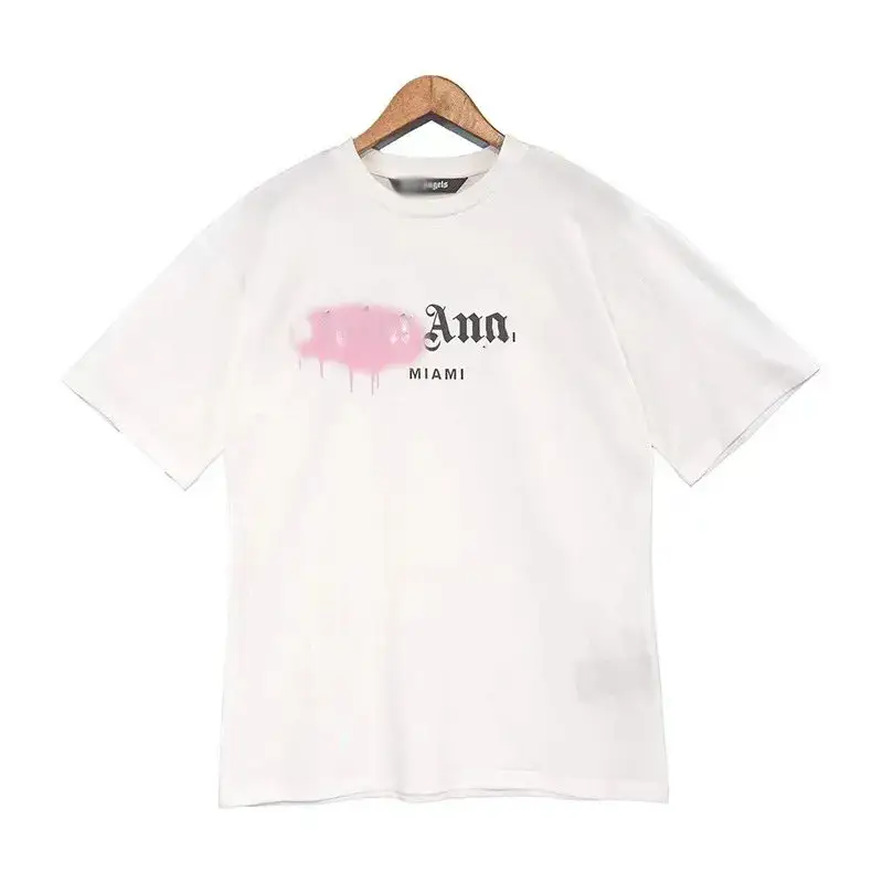 Palm Angels Spray Tee — WHITE/POWDER colorway — USFans Spreadsheet photo