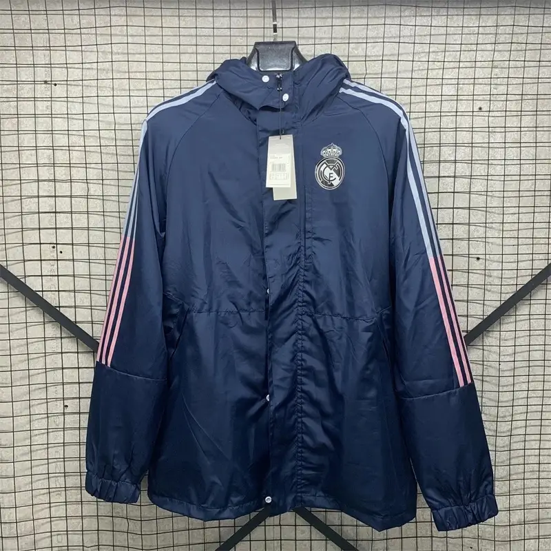 Vintage Jersey Hoodie Zip — Real Madrid hooded one-sided trench coat colorway — Kakobuy Spreadsheet photo