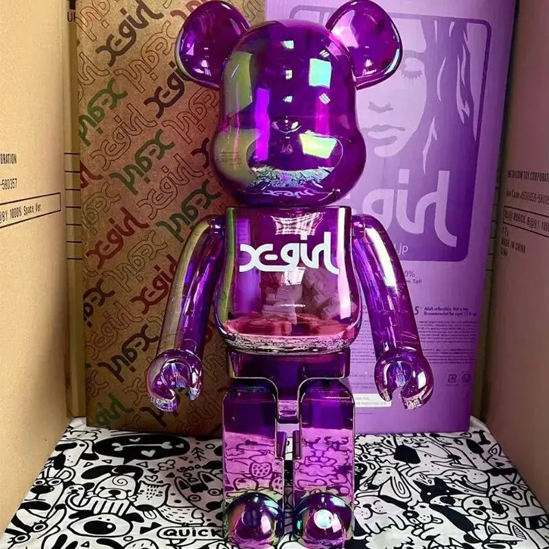 Unique Medium BearBrick — X-girl purple colorway — USFans Spreadsheet photo