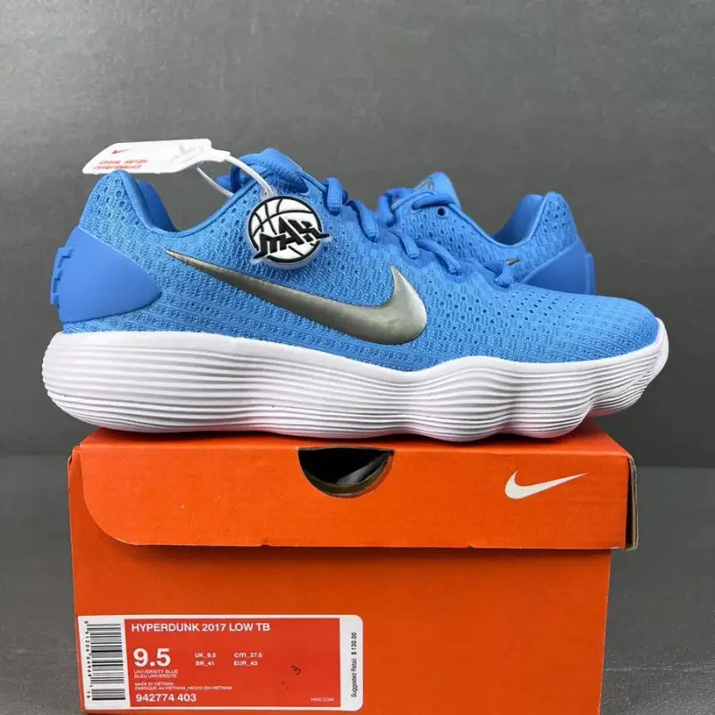 Hyperdunks Shoes — North Carolina Blue 942774-403 colorway — Kakobuy Spreadsheet photo