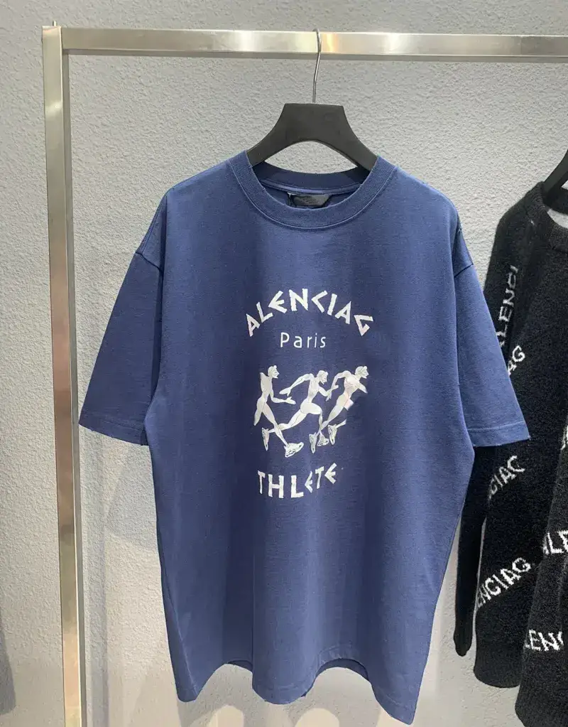 Balenciaga Athletes T-Shirt — blue colorway — USFans Spreadsheet photo