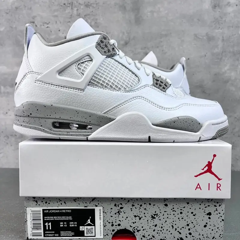 Jordan 4 Red Cement — White Oreo CT8527-100 colorway — USFans Spreadsheet photo