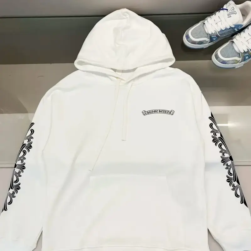 Chrome Hearts Hoodie — white colorway — USFans Spreadsheet photo