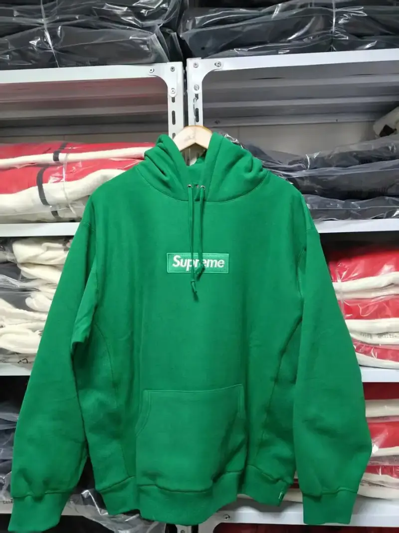 Supreme Box Logo Hoodie 24 — green colorway — USFans Spreadsheet photo