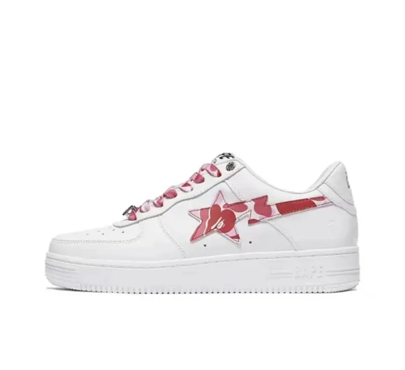 Bape SK8 ( Tons Of Colorways ) — white and red ribbon colorway — Kakobuy Spreadsheet photo
