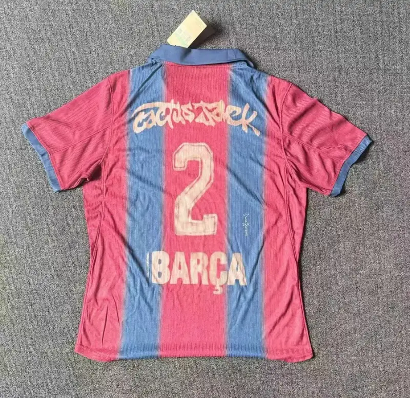 Cactus Jack x Spotify FC Barcelona Jersey — The player version-Barcelona jacket prin colorway — Kakobuy Spreadsheet photo