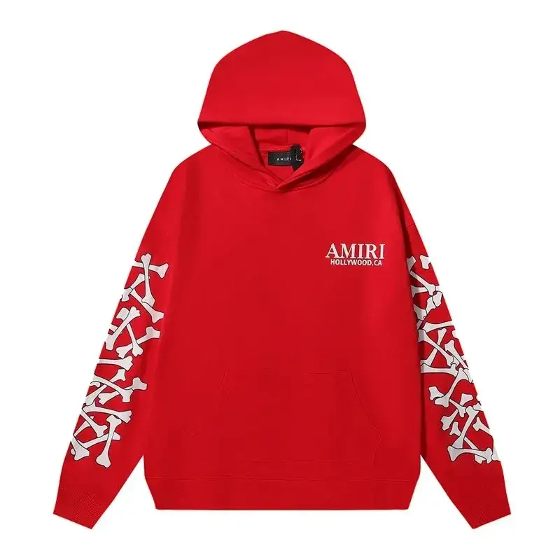 Amiri Bones Stacked Hoodie — red colorway — USFans Spreadsheet photo