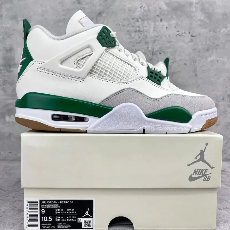 Jordan 4 Manila — white green DR5415-103 colorway — USFans Spreadsheet photo