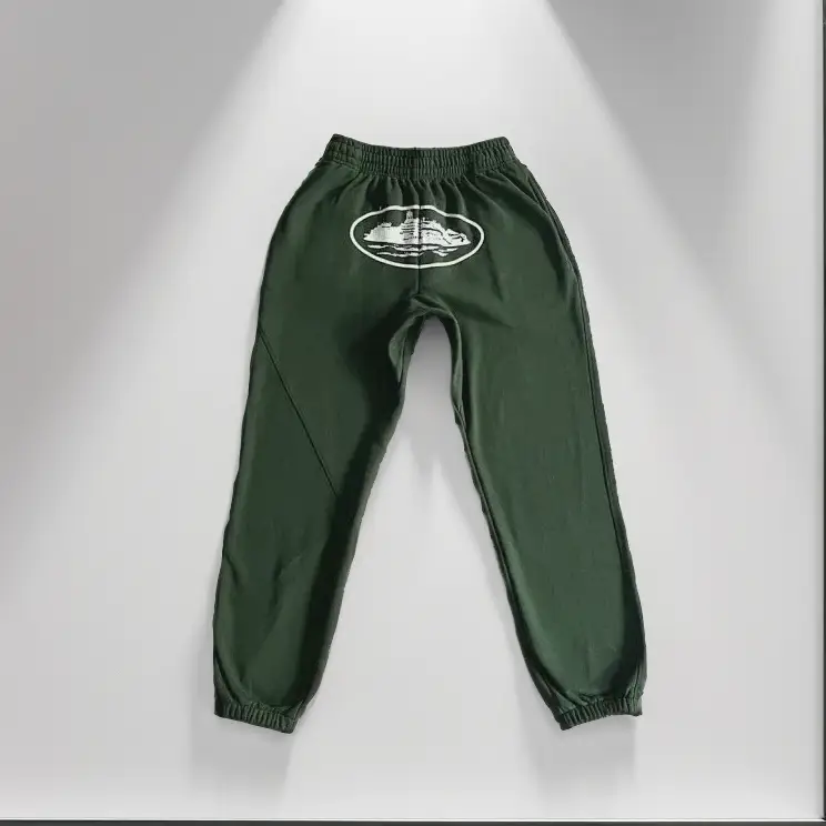 Corteiz Alcatraz Basic Triple Black Pants — green colorway — USFans Spreadsheet photo