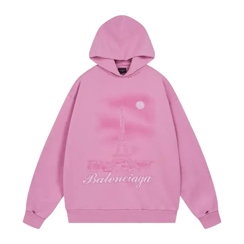 Balenciaga Paris Moon Faded Hoodie — Pink colorway — USFans Spreadsheet photo