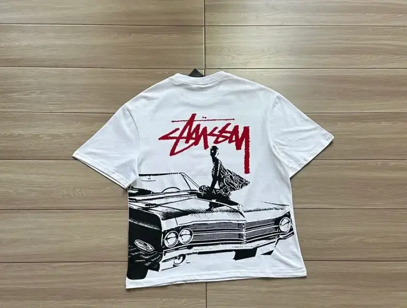 Stussy t-shirt — white colorway — USFans Spreadsheet photo