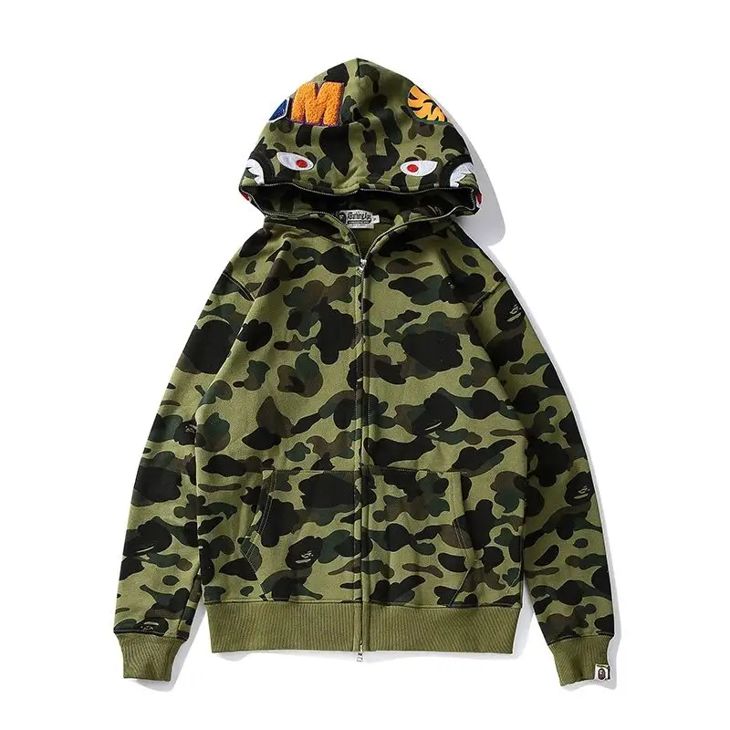 Bape Shark Hoodie (More CW) — 801 green camouflage colorway — USFans Spreadsheet photo