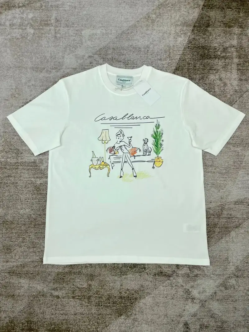 Casablanca T-Shirt — White 2 colorway — USFans Spreadsheet photo