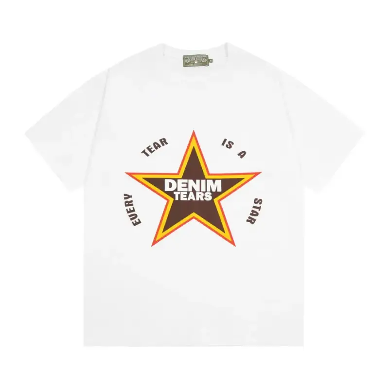 Denim Tears x Offset T-Shirt — White five-pointed star colorway — USFans Spreadsheet photo