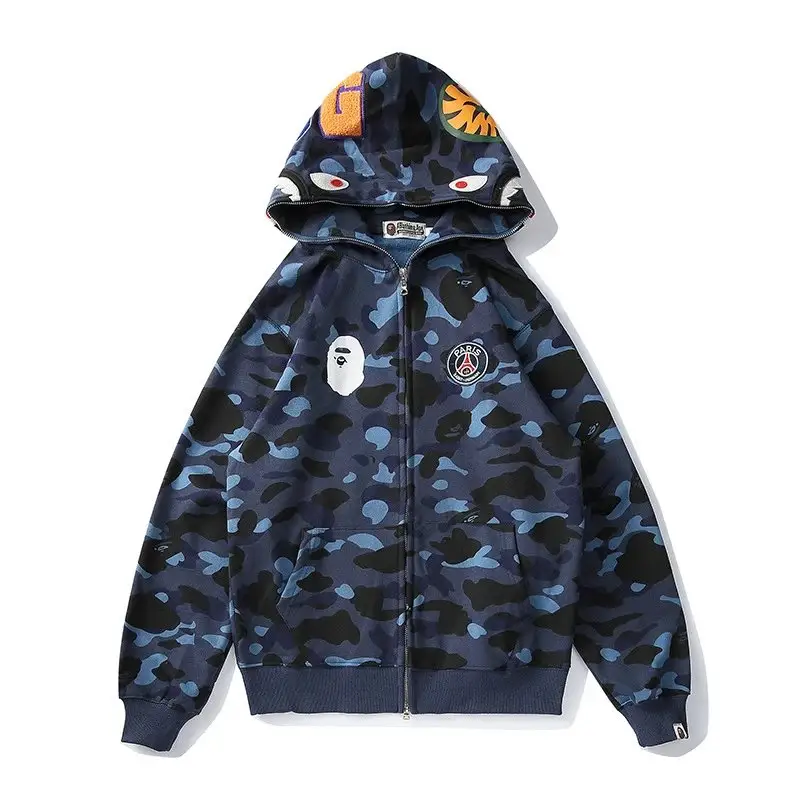 Bape Shark Hoodie (More CW) — 826 blue camouflage colorway — USFans Spreadsheet photo
