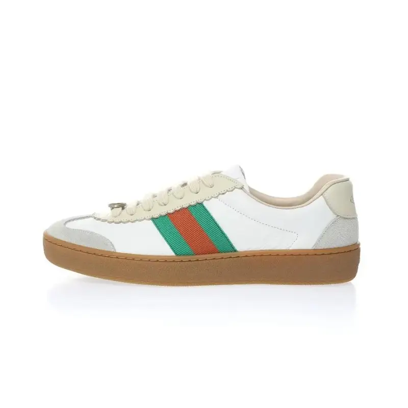 Gucci G74 Web Shoes — White light gray Green Red Raw Rubber Ba colorway — USFans Spreadsheet photo