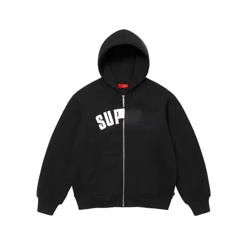 Supreme Zip Hoodie — double thick black colorway — USFans Spreadsheet photo