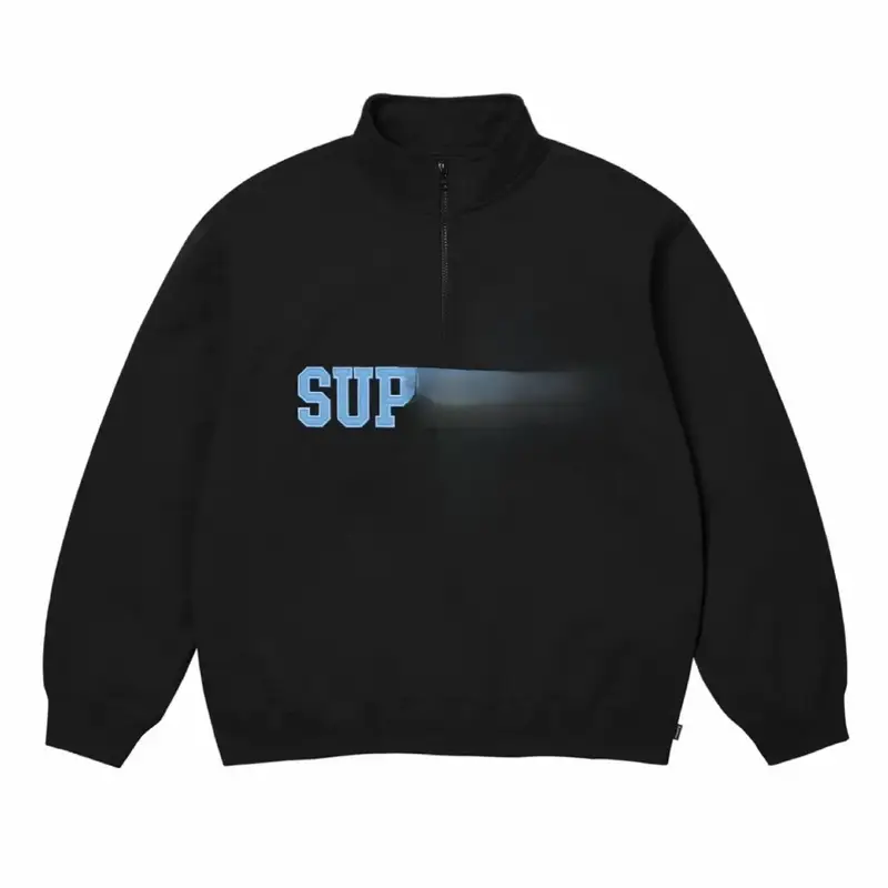 Supreme Zip Hoodie — half-zip black colorway — USFans Spreadsheet photo