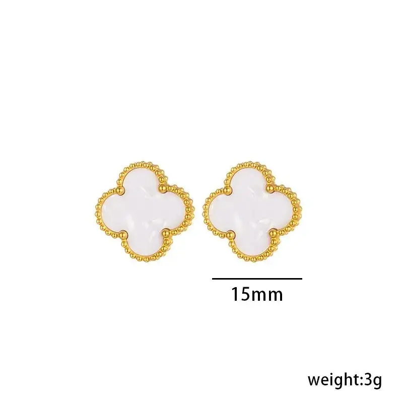 Vancleef Necklace — 6606 white shell earrings 1.5CM colorway — USFans Spreadsheet photo
