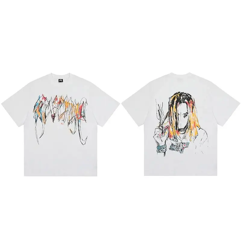 Revenge T-Shirts — White LD Co branded Colorful Portrait colorway — Kakobuy Spreadsheet photo