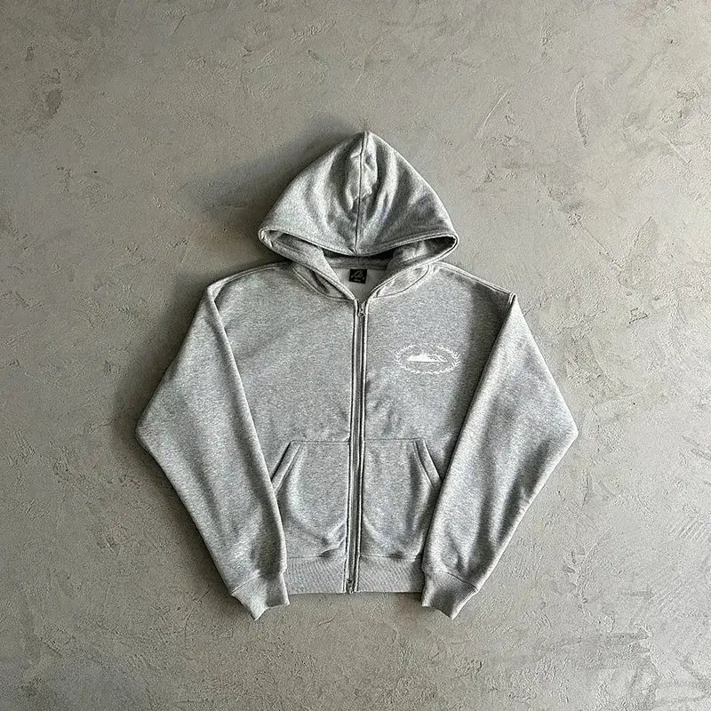 Corteiz Alcatraz Zip-Up Hoodie — 8971 Grey/Top colorway — USFans Spreadsheet photo