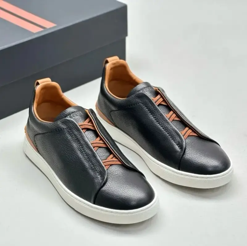 Zegna Triple Stitch Shoes — Black brown colorway — Kakobuy Spreadsheet photo