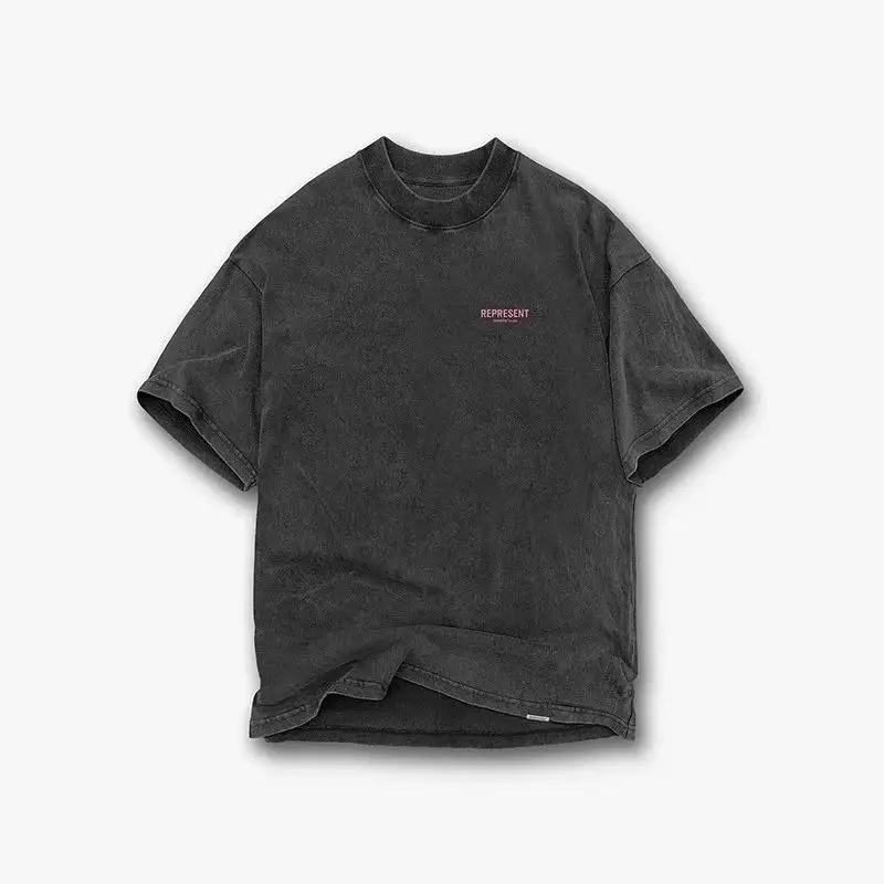 Represent Tee — Washed Black-Powder Label colorway — Kakobuy Spreadsheet photo