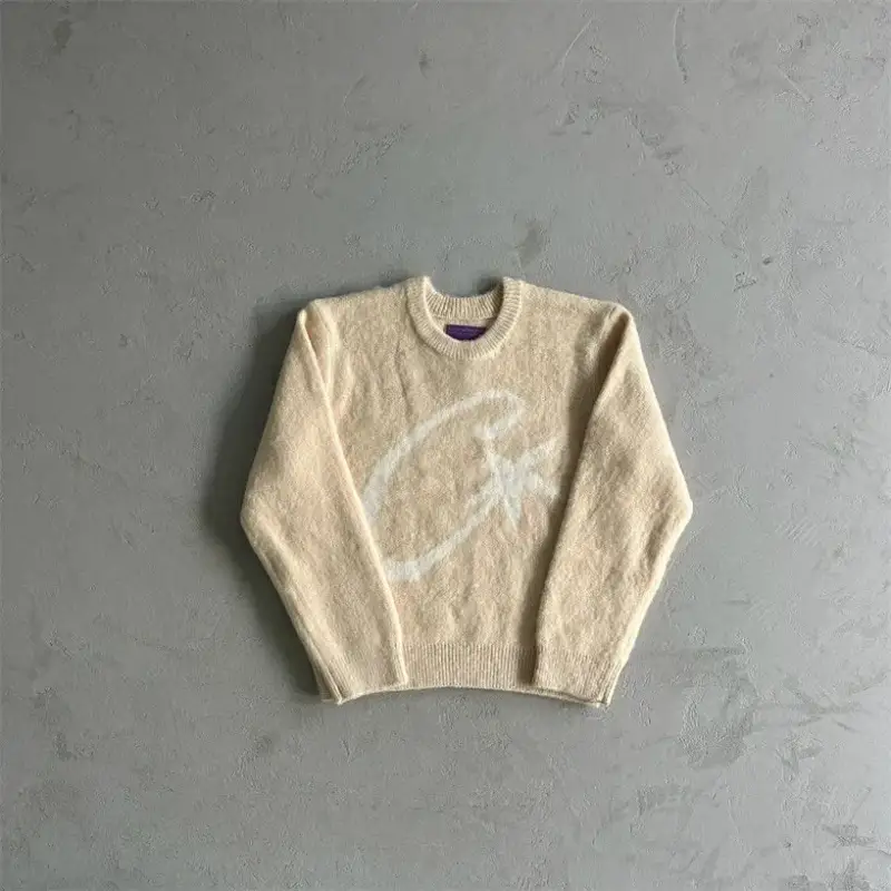 Corteiz Knit Sweater — Big C Beige Sweater colorway — USFans Spreadsheet photo