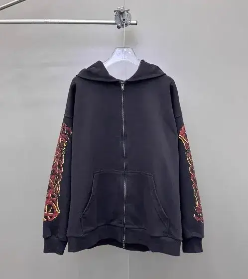 Balenciaga Off-Shore Zip-Up Hoodie — black colorway — USFans Spreadsheet photo