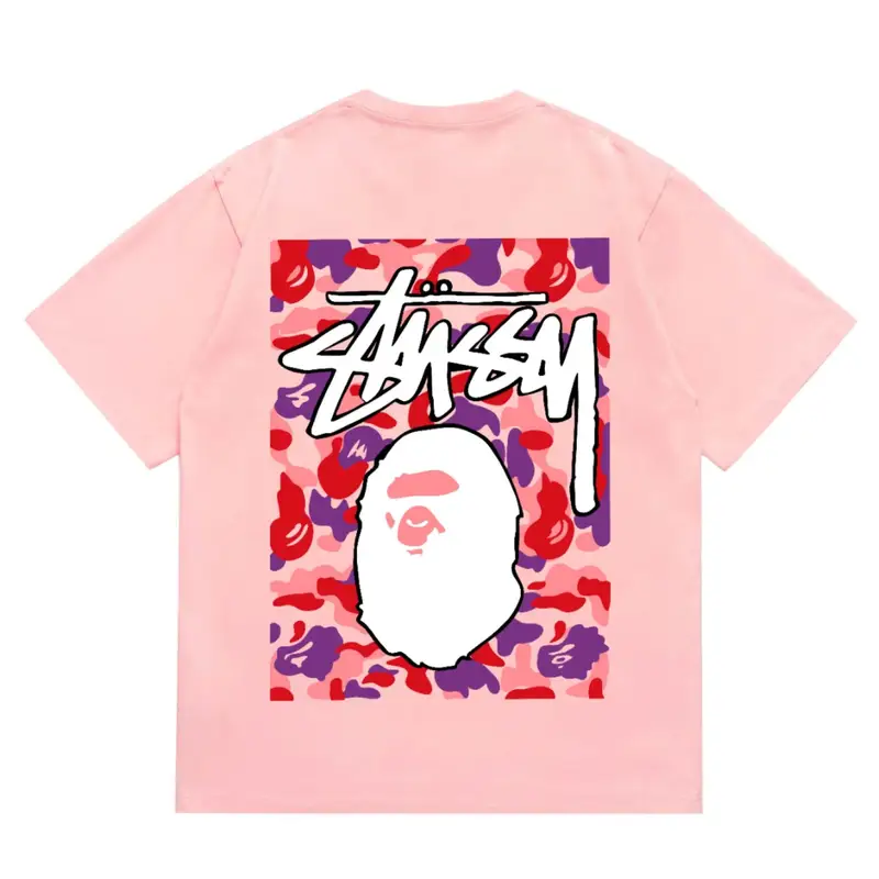 Bape x Stussy Tee — 203 powder white colorway — USFans Spreadsheet photo